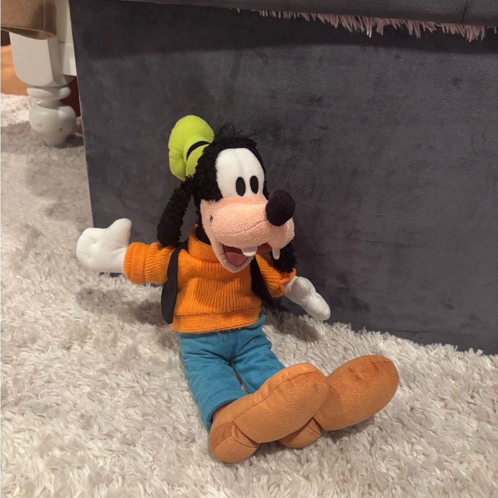 Goofy Plush Toy with Orange Shirt and Blue Pants